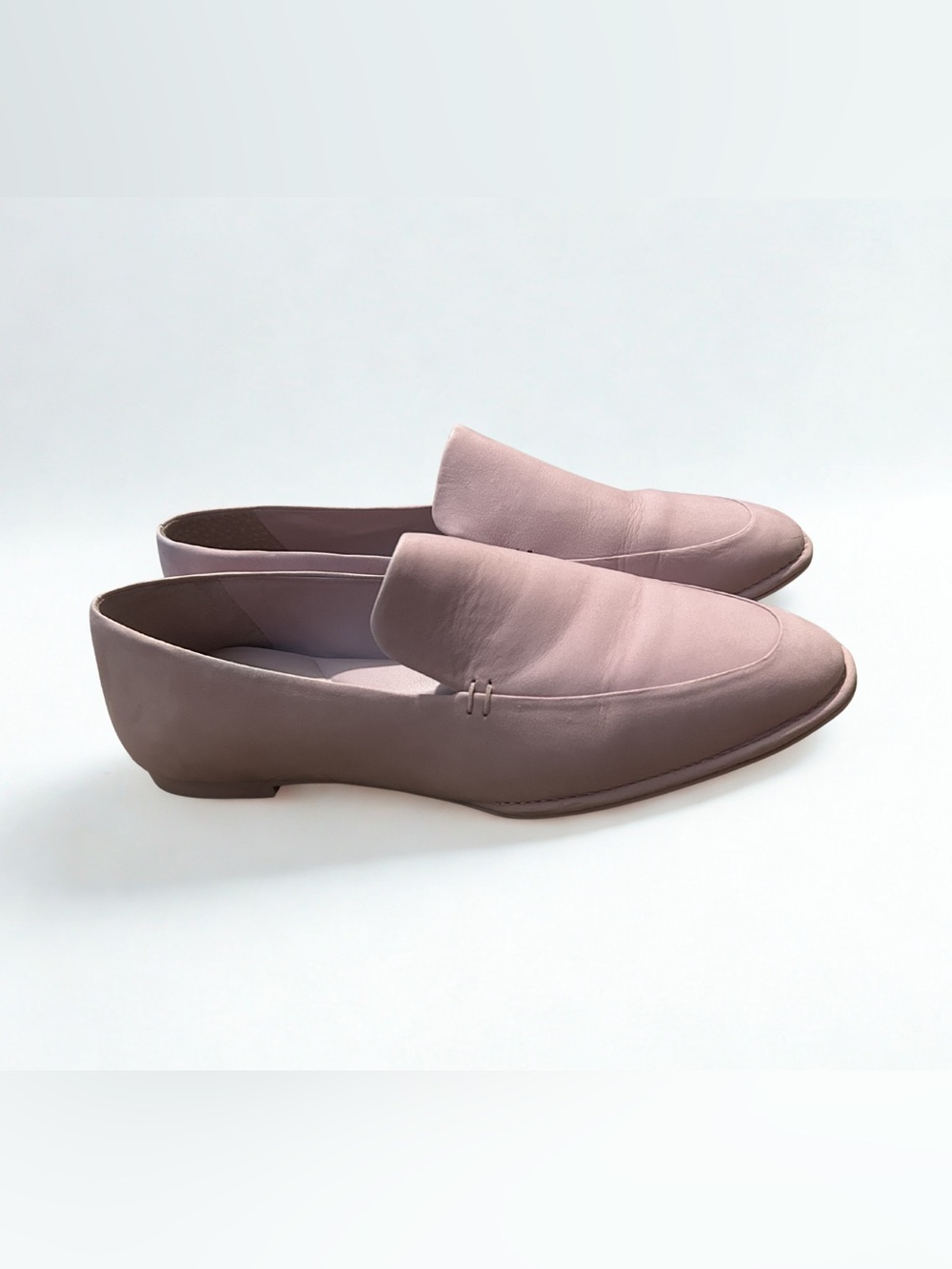 ANTONIO MELANI Blush Pink Leather Loafers